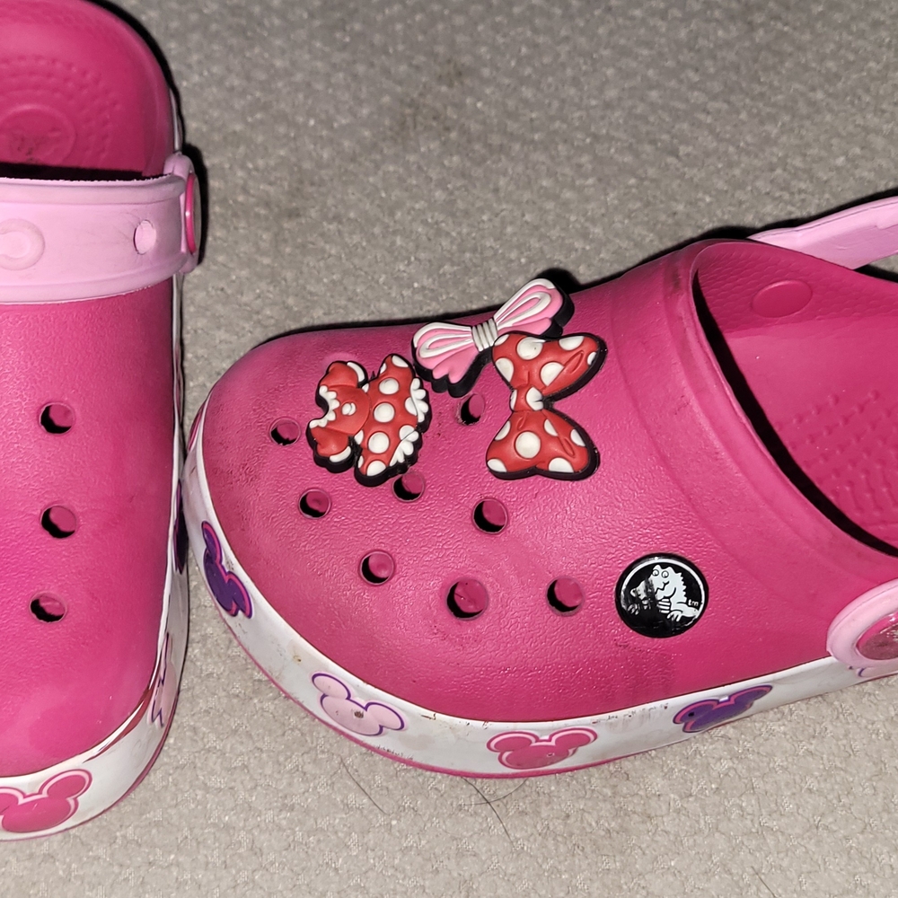 Kids Pink Minnie Mouse Crocs